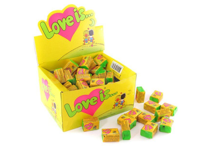 Жувальна гумка "Love-is" 4.2 г. кокос-ананас (100шт)-1/100 Жувальна гумка "Love-is" 4.2 г. кокос-ананас (100шт)-1/100