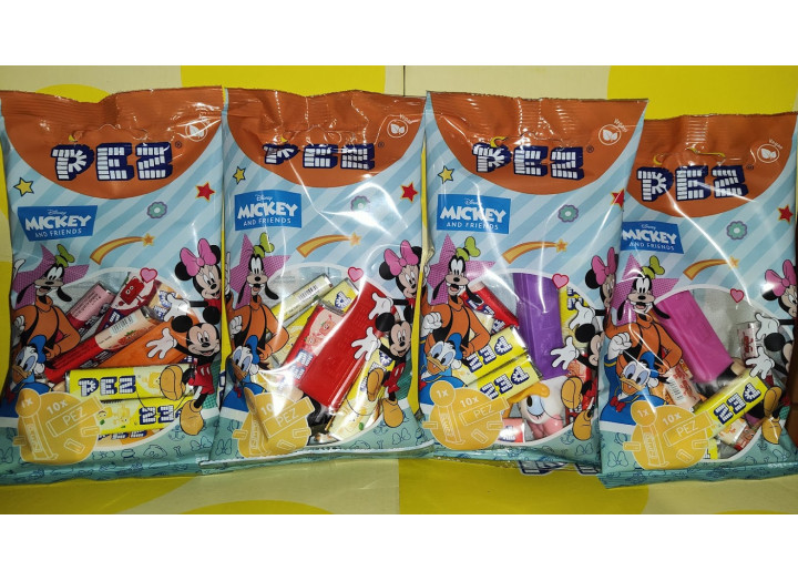 Набір PEZ Міккі Маус і друзі 85 g:Іграшка дозатор з цукерками(1+10)