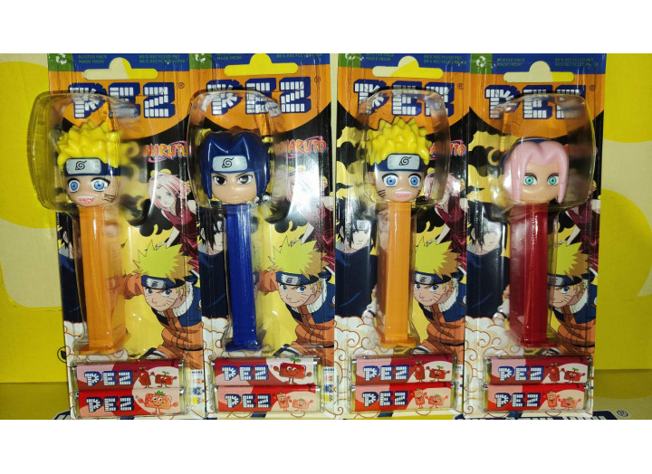 Набір Іграшка з цукерками PEZ Naruto (1+2)
