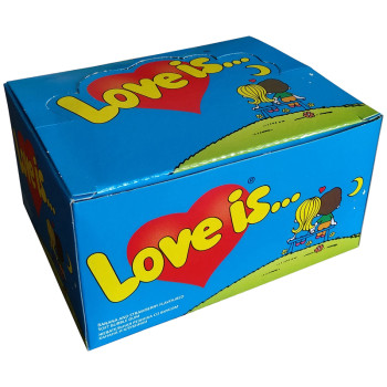 Жувальна гумка "Love-is" 4.2 г. Полуниця-Банан (Синя)-1x100