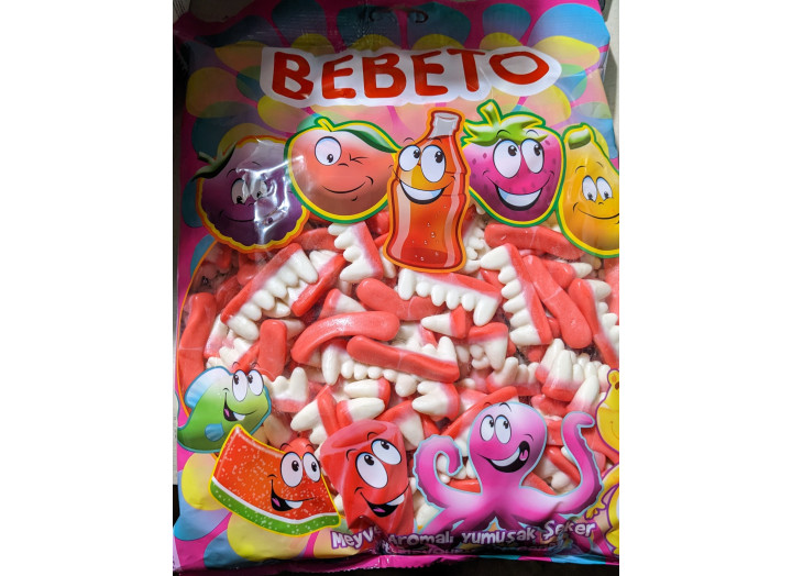 Желейні цукерки Bebeto Щелепи соковмістні 1кг Желейні цукерки Bebeto Щелепи соковмістні 1кг